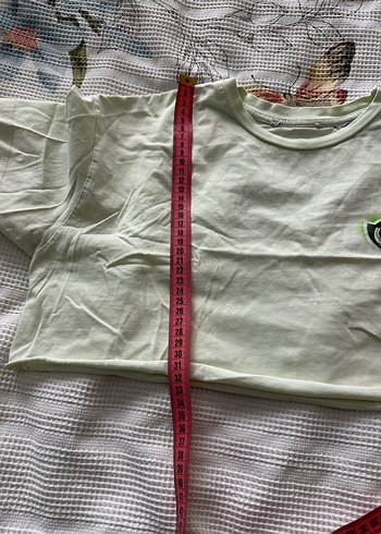 Kız Çocuk Yeşil Baskılı Kısa Kollu Tişört - Görsel 4