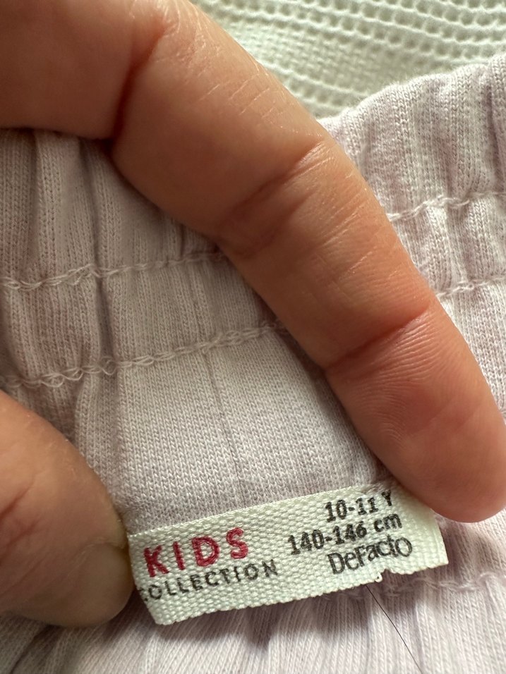 Bej Keten Mini Şort Rahat Kesim pembe renk - Görsel 5