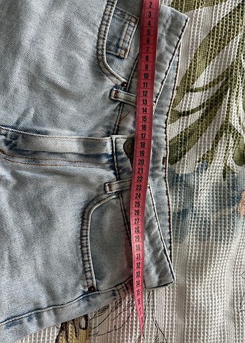 Gri Midi Denim Şort - Görsel 5