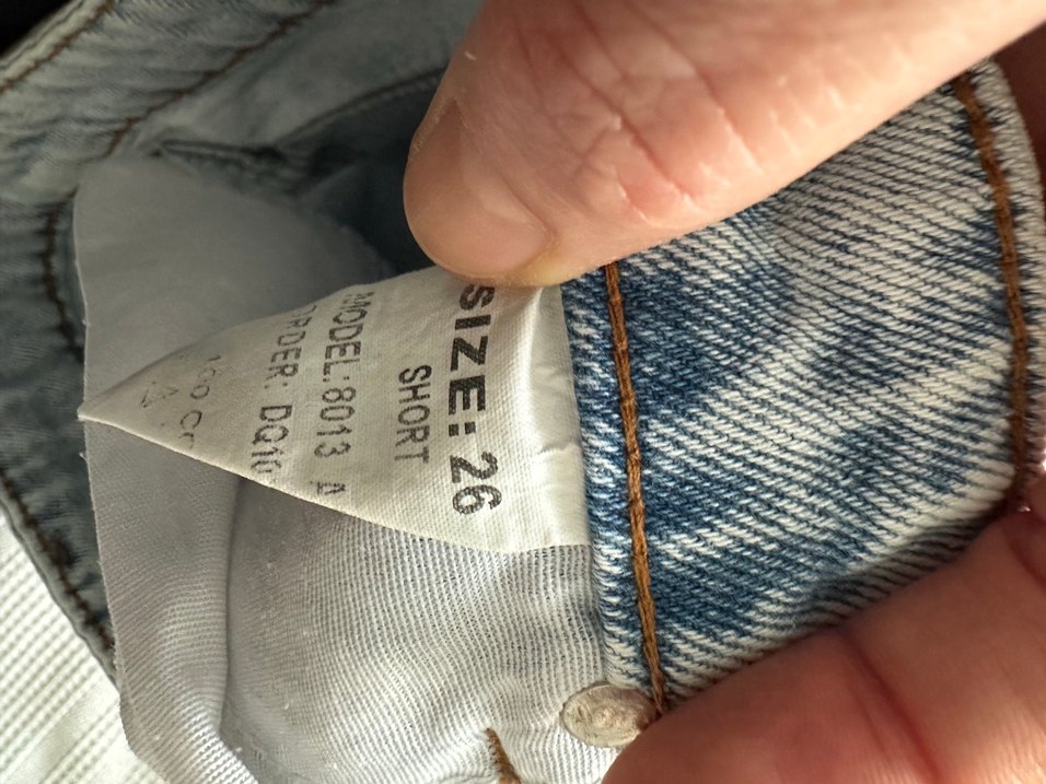 Gri Midi Denim Şort - Görsel 4