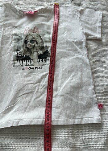 Baskılı Beyaz Kız Tişörtü, Kısa Kollu - Görsel 2