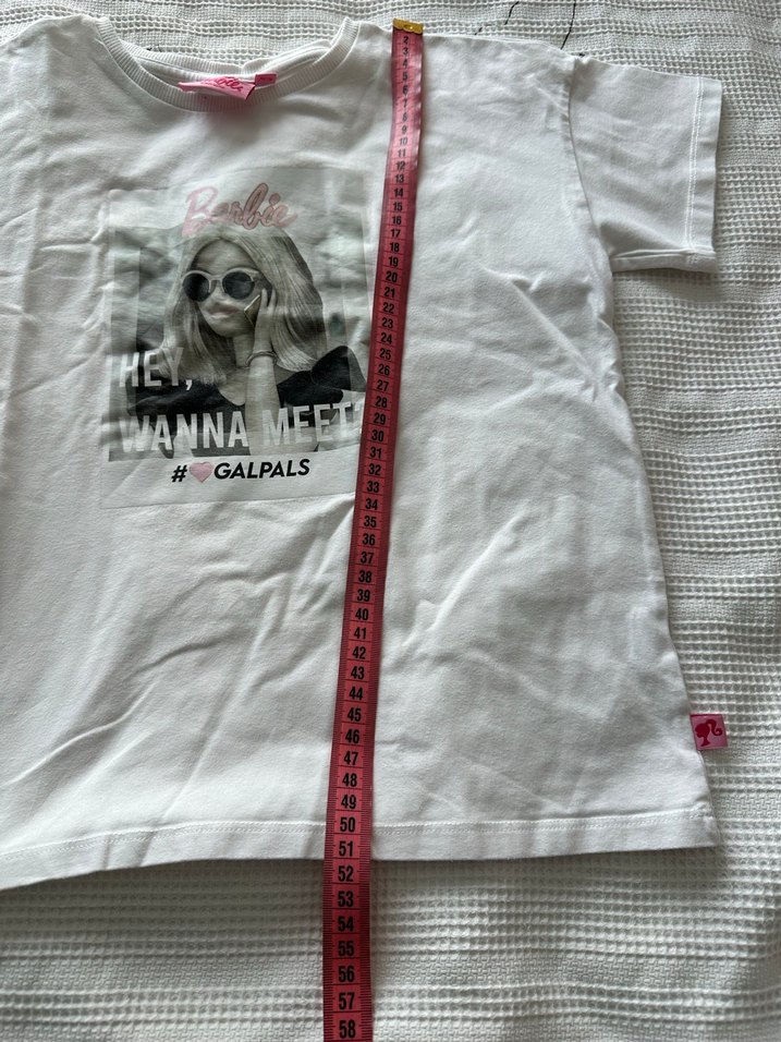 Baskılı Beyaz Kız Tişörtü, Kısa Kollu - Görsel 2