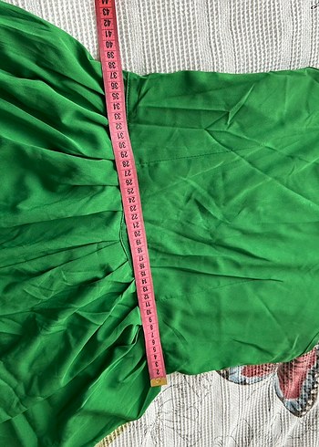 Yeşil Drapeli Uzun Bohem tulum - Görsel 4