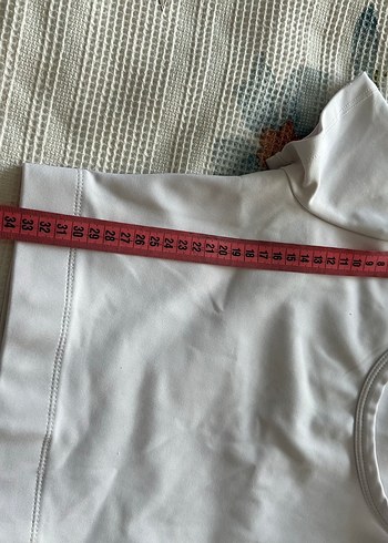 Beyaz Kadın Kısa Crop Top - Görsel 5