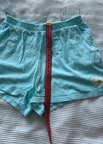 çocuk Mavi Pamuklu Mini Şort - Görsel 3