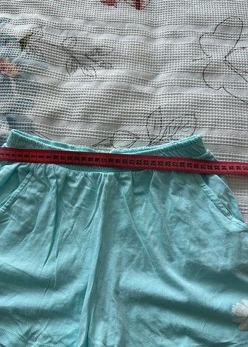 çocuk Mavi Pamuklu Mini Şort - Görsel 2