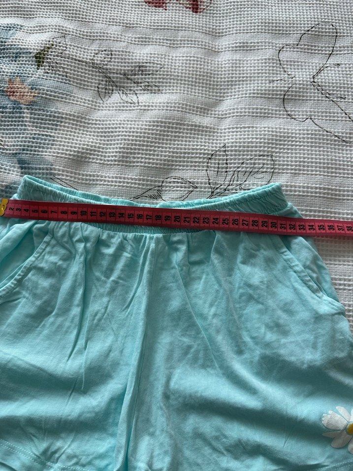 çocuk Mavi Pamuklu Mini Şort - Görsel 2