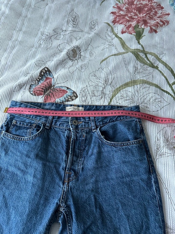 Düğmeli Mavi Kadın Denim Şort - Görsel 5