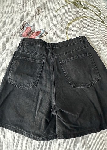 Gri Kadın Midi Denim Şort - Görsel 5