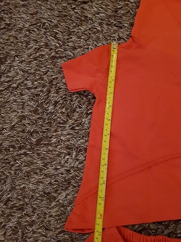 3 Ay Beden turuncu Renk 3-6 Aylık Moi Noi Nar Çiçeği Rengi Asimetrik İkili Bebe Takımı