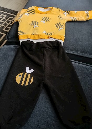 Sarı Arı Baskılı Erkek Sweatshirt - Görsel 2