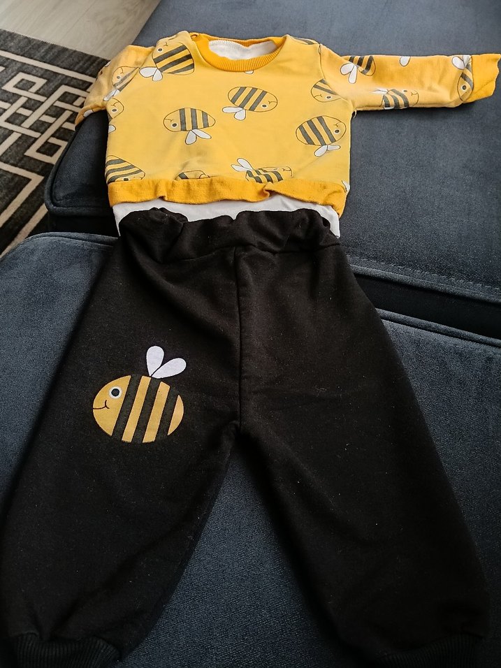 Sarı Arı Baskılı Erkek Sweatshirt - Görsel 2