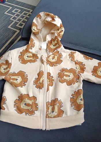 Kapüşonlu Aslan Desenli Erkek Bebek Takımı - Görsel 3