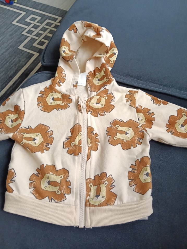 Kapüşonlu Aslan Desenli Erkek Bebek Takımı - Görsel 3