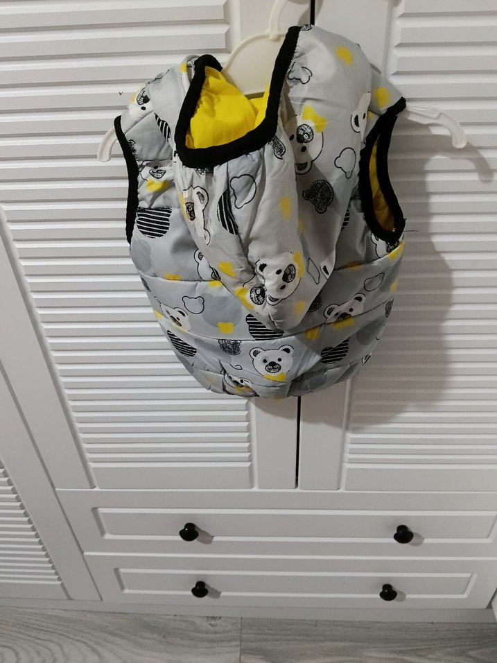 Erkek Çocuk Gri Baskılı Fermuarlı Yelek - Görsel 2