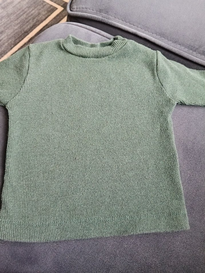 Erkek Çocuk Örgü Yeşil alt üst  Takım - Görsel 2