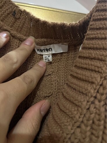 xl Beden Koton kahverengi crop hırka