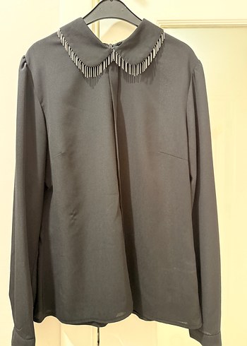 Zara Sikligin Simgesi Gri Saten Gomlek