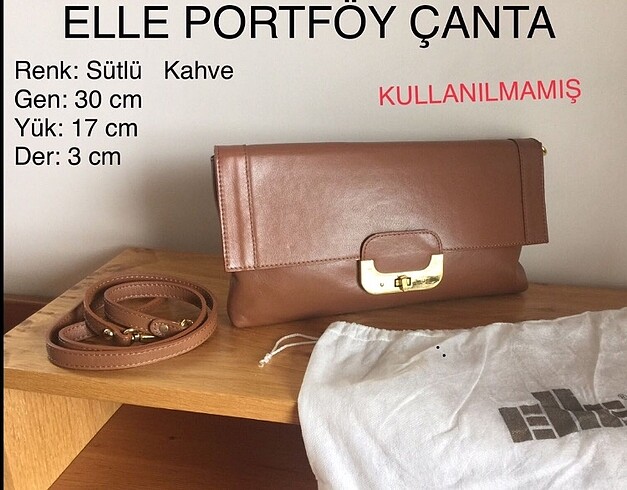 ELLE MARKA CAMEL PORTFÖY /ZARF ÇANTA