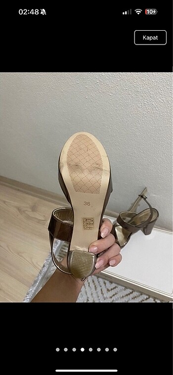 36 Beden kahverengi Renk Nine west topuklu ayakkabı