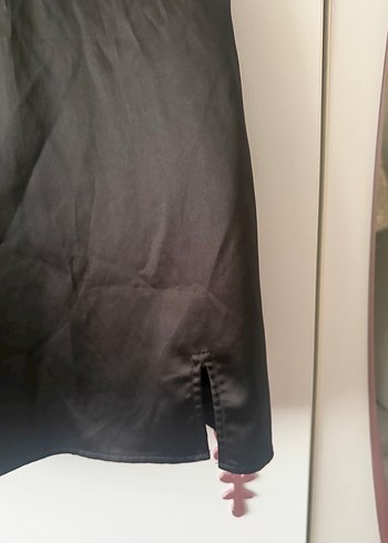 Siyah İnce Askılı Midi Elbise - Görsel 2