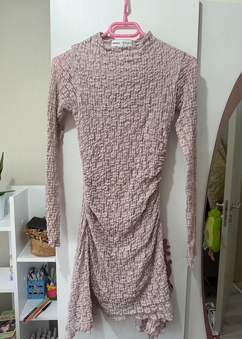 Bej Bohem Uzun Kollu  Elbise - Görsel 4