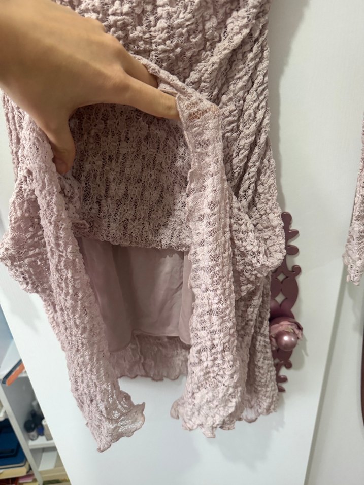 Bej Bohem Uzun Kollu  Elbise - Görsel 3