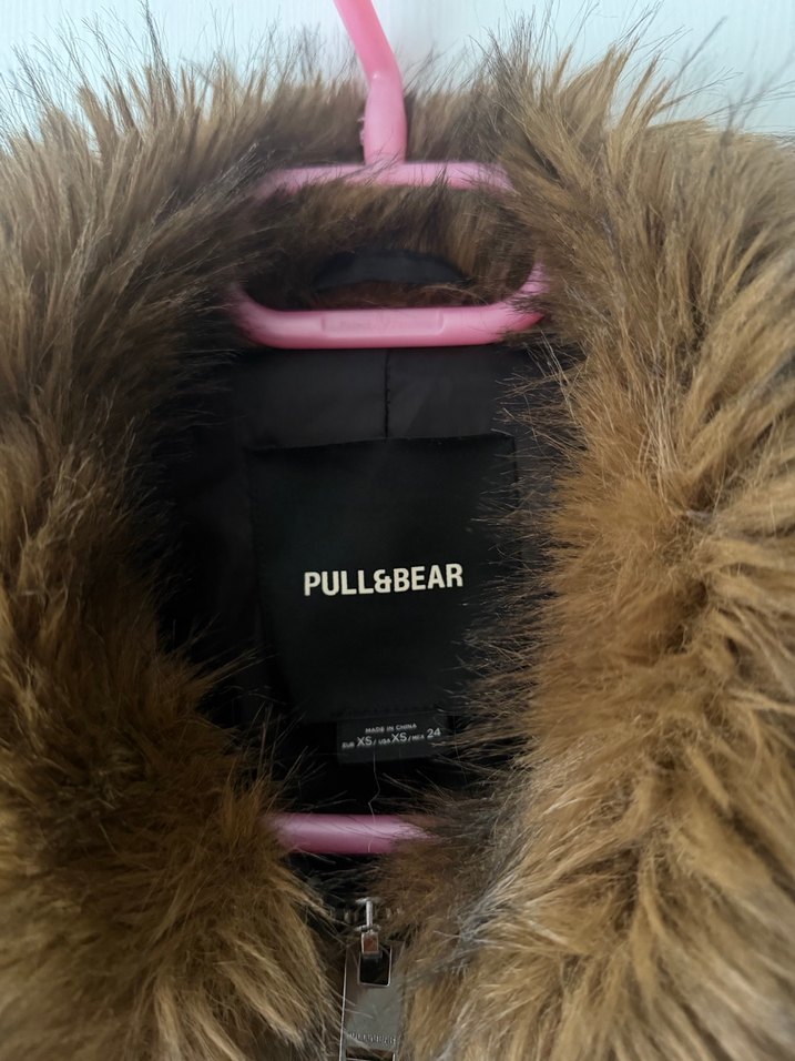 Kahverengi Kadın Kürk Detaylı Midi Mont - Görsel 2