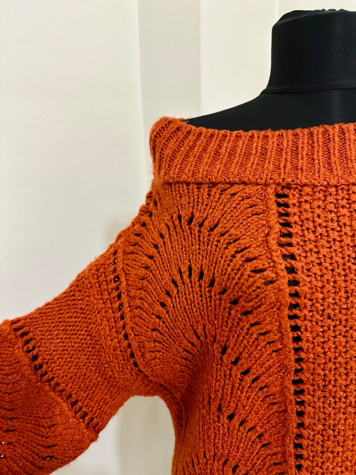 Bohem Tarz Kısa Örgü Kadın Kazak Fahriye Evcen Koton - Görsel 3