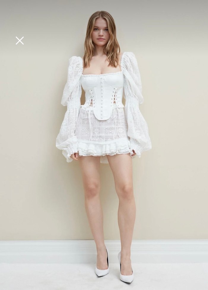 Korseli İşlemeli Sagaza Josephine Elbise - Görsel 3