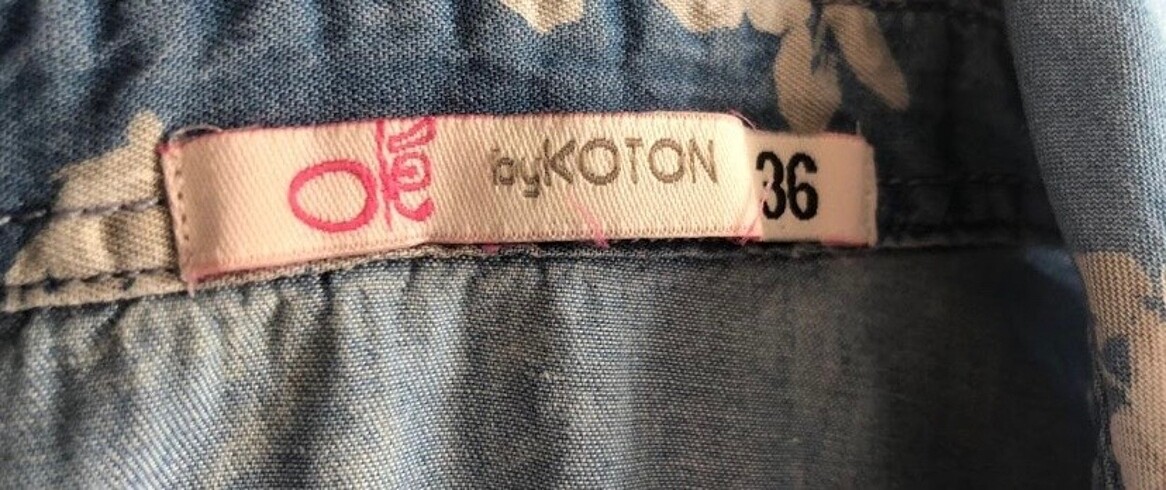 36 Beden mavi Renk Koton Gömlek