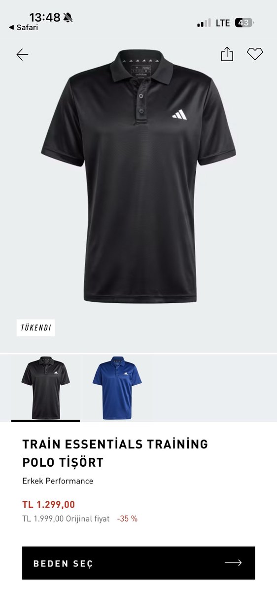 Adidas Polo Yaka Spor Tişört - Görsel 5