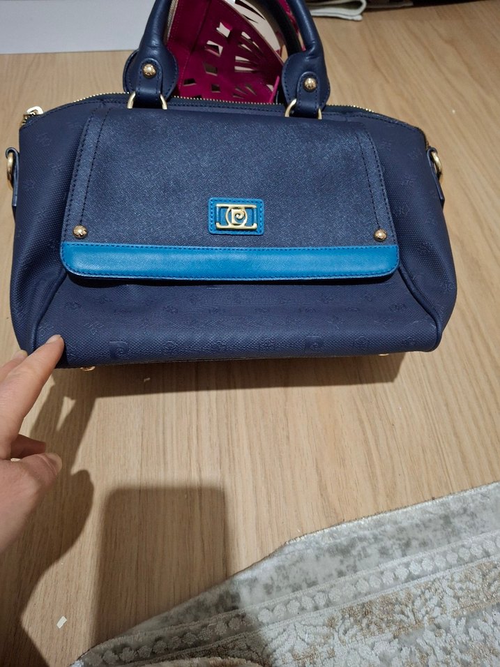 Mavi Deri Tokalı Kadın Çanta - Görsel 2