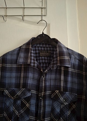 Erkek Mavi Ekose Kısa Kollu Gömlek - Görsel 2