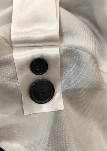 Düğmeli köyü lacivert Kadın Denim Blazer Ceket - Görsel 8