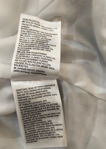 Düğmeli köyü lacivert Kadın Denim Blazer Ceket - Görsel 5