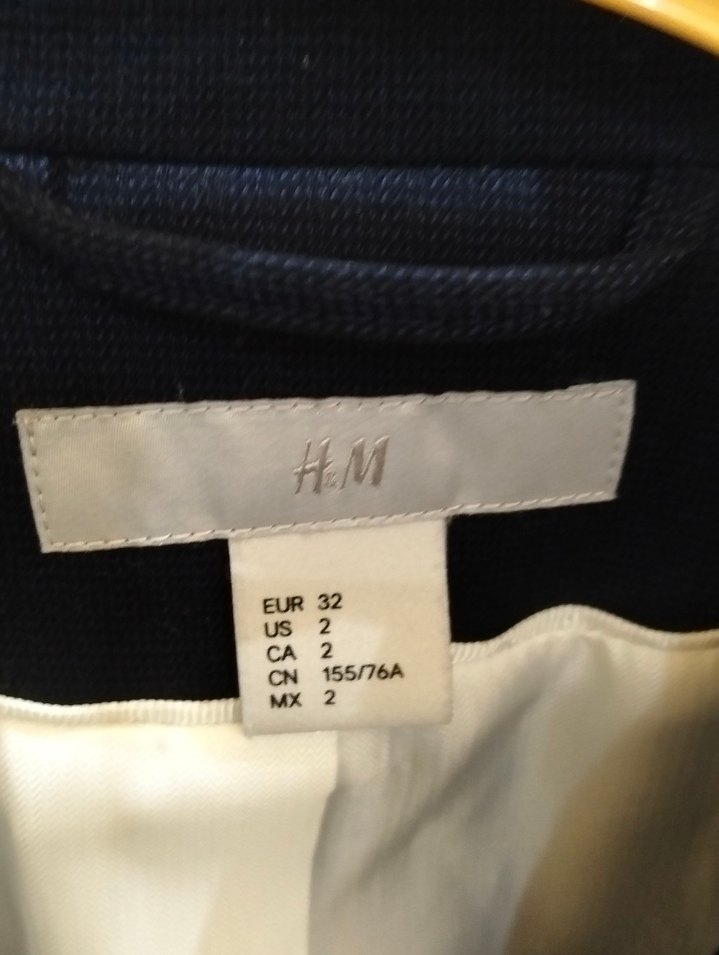 Düğmeli köyü lacivert Kadın Denim Blazer Ceket - Görsel 3