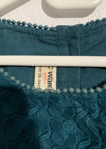 LC Waikiki Nakışlı Turkuaz Bohem Triko Elbise