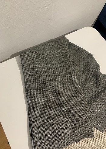 Kadın Gri Pilili Kumaş Pantolon
