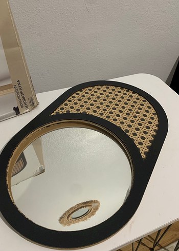 Bej ve Siyah Kedi Aksesuarı Ayna - Görsel 2