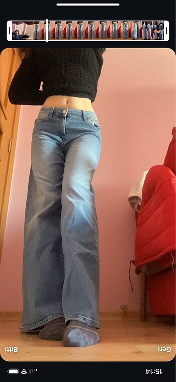 Mavi Jeans mavi düşük bel y2k wide leg kot pantolon