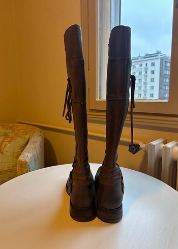 Kahverengi Deri Greyder Çizme - Görsel 4