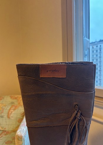 Kahverengi Deri Greyder Çizme - Görsel 6