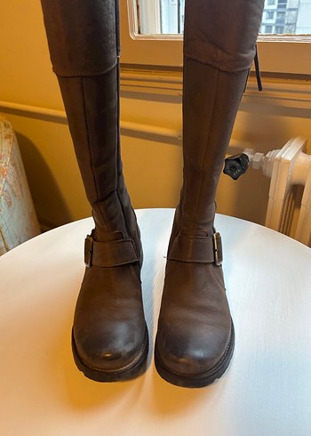 Kahverengi Deri Greyder Çizme - Görsel 5