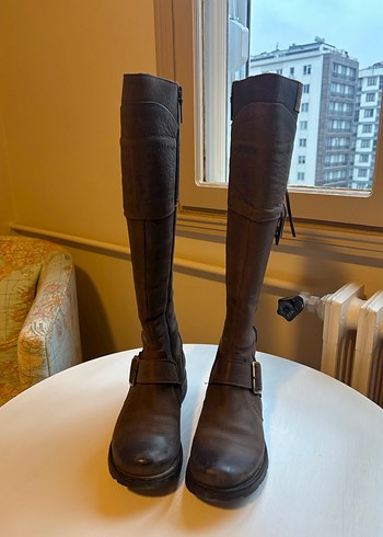 Kahverengi Deri Greyder Çizme - Görsel 2