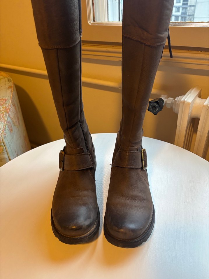 Kahverengi Deri Greyder Çizme - Görsel 5