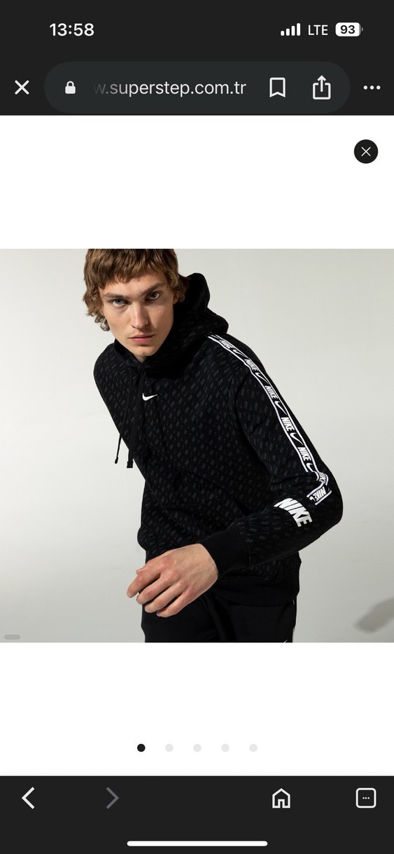 Nike Siyah Kapüşonlu Sweatshirt - Görsel 4