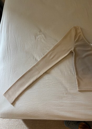 xs Beden Bej Tek Kollu Stradivarius Bluz