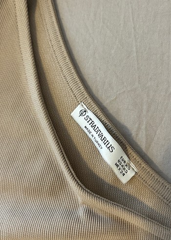 xs Beden camel Renk Bej Tek Kollu Stradivarius Bluz