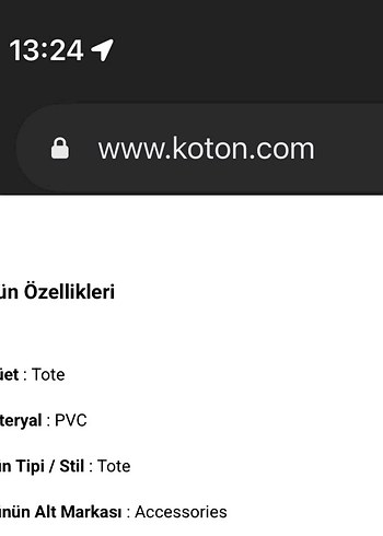 Koton KOTON LİLA ÇANTA